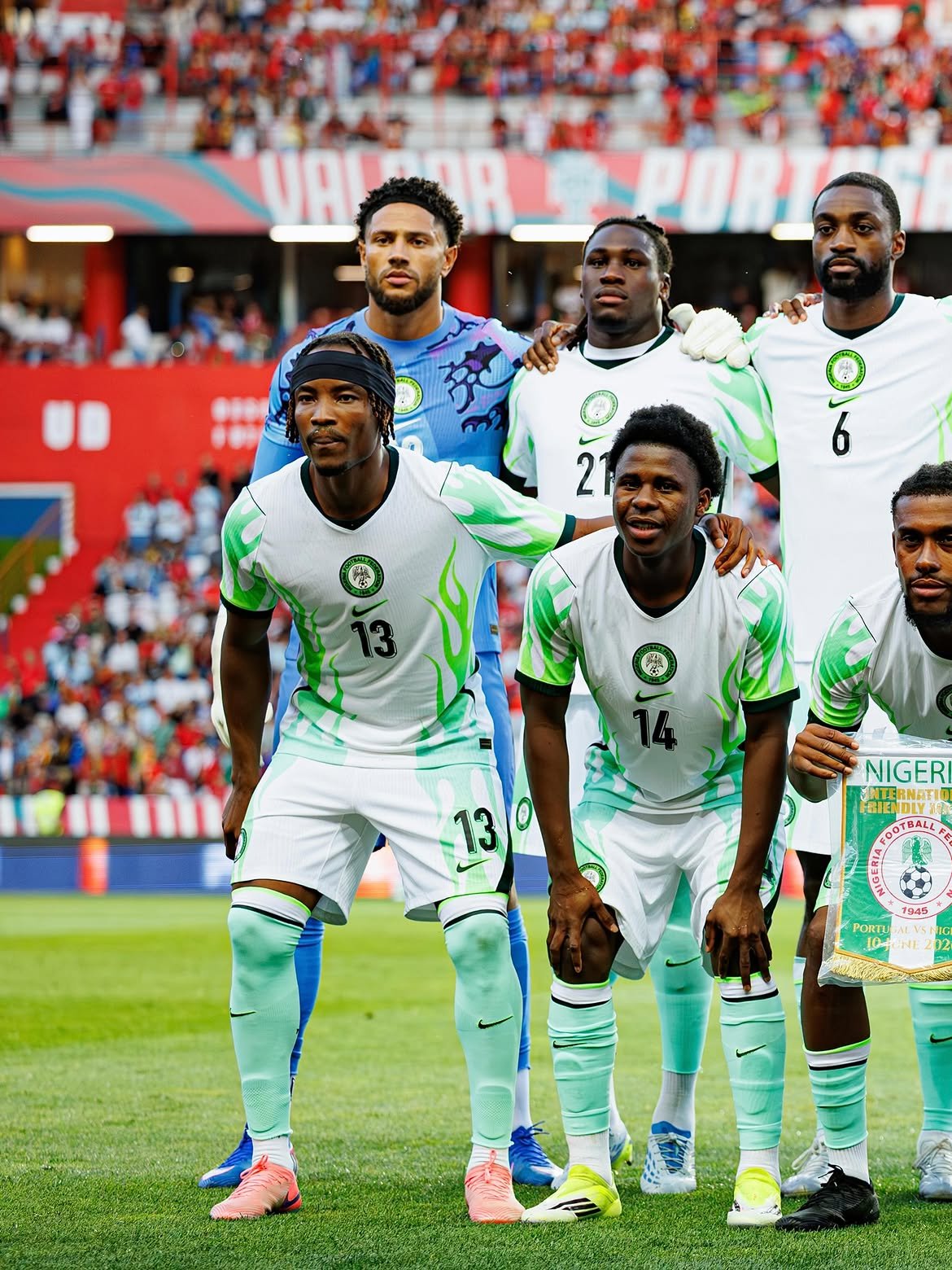 Maduka Okoye alongside his Nigerian Team mate
